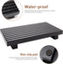 Black Bathroom Counter Organizer - Wooden Display Pedestal Stand for Kitchen Sink Accessories and Vanity Tray