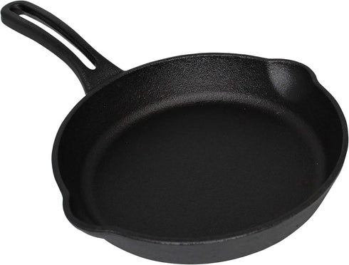 Mirro 8" Pre-Seasoned Cast Iron Skillet, Safe for Indoor & Outdoor Grill Cooking