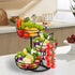 Counter, 3-Tier Livabber Fruit Basket Bowl with Banana Hanger, Fruit Vegetable Storage Basket with Banana Tree Holder