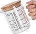 400ml Heat Resistant Glass Measuring Cup, Clear Glass Drinking Container with V