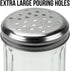 1 Pack 12oz. of Spice & Cheese Shaker|Glass Jar, Metal Lid & Extra Large Holes for Parmesan & Spices by Back of House