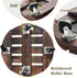 2pack 12" Plant Caddy Plant Stand with Wheels Rolling Plant Stand Heavy Duty Wooden Round Plant Dolly Rollers