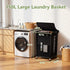 150L Laundry Basket with Wheels, Rolling Laundry Hamper with Cloth Cover, Laundry Cart with Metal Frame & Removable