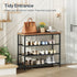 3 4-Tier Closet 9-12 BF94XJ01 HOOBRO Shoe Rack with PU Shelves, Shoe Storage Organizer for and Entryway, Holds Pairs
