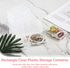 BATTIPAW 6PCS Hair Tie Organizer, Transparent Mini Storage Box, Clear Plastic Container for Home & Office