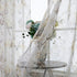 Tollpiz Floral Short White Sheer Tier Curtains, Set of 2 Panels, 30 x 24 inches, Flower Print Vine Embroidery for
