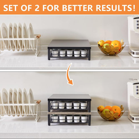 IBUYKE Coffee Pod Drawer Holder for K Cup, 35 Capacity Storage Organizer for Home Kitchen