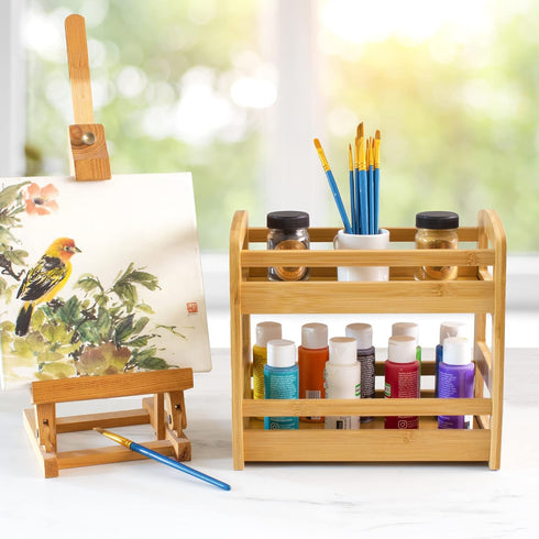 Totally Bamboo 2 Shelf Spice Caddy, Kitchen Countertop or Cupboard Organizer Rack