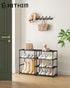 4 Closet HITHIM Tiers Small Shoe Rack,Narrow Stackable Shoe Shelf Organizer,Sturdy Shoe Stand, Non-Woven Fabric Metal