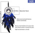 Dreamlike Deep Blue Tree of Life Dream Catcher, Handmade Feather Wall Hanging for Girls Bedroom Decor