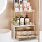 Delamu Bathroom Organizers and Storage, 2 Tier 3 Drawer Makeup Organizer Countertop,