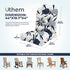 44 Inches Adirondack Chair Cushion Waterproof Indoor Outdoor Rocking Chair Cushion Patio High Back Chair Cushions
