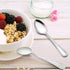 E-far Stainless Steel Teaspoons Set of 12, 6.7 Inch Pearled Edge Small Dessert Spoons for Home Kitchen