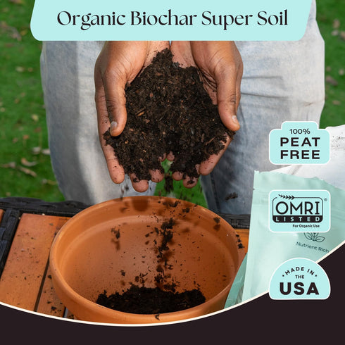 4qt Rosy Soil Herb Mix - Organic Potting Mix for Herbs - Enriched with Biochar, Worm Castings for Root Development