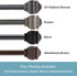Kenney Beckett Soft Square End Decorative Window Curtain Rod - 28-48" Adjustable Length, Weathered Brown, 1-Pack