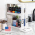 Cabinet Caddy Spice Rack Organizer for Cabinet - Slide & Rotate Kitchen Organizers - 2 Double-Decker Shelves - Non-Skid