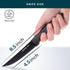 Home Hero Steak Knives Set - 8 Pcs High-Carbon Stainless Steel Serrated Knives with Ergonomic Handles (Black)