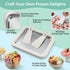 2 Frozen Rolled Ice Cream Maker Kit, DIY Ice Cream Roll Tray with Scrapers, No Electricity Required, Stainless Steel