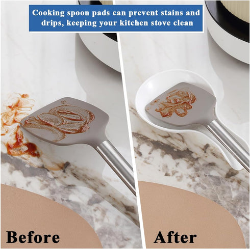 Kyraton Spoon Rest 2 Pack, Plastic Holder for Kitchen Counter, Utensil Rack for Spoons, Tongs, Spatulas