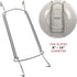 BANBERRY DESIGNS Chrome Vinyl Coated Plate Hanger, 8 to 10 Inch, Set of 4 Pcs, Clear Vinyl Sleeves Protect the Plate