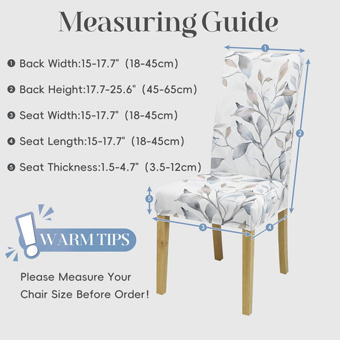 Set 6, Dining Chair Covers, Dining Room Chair Cover of Stretch Kitchen Chair Covers, Detachable Washable Chair Cover