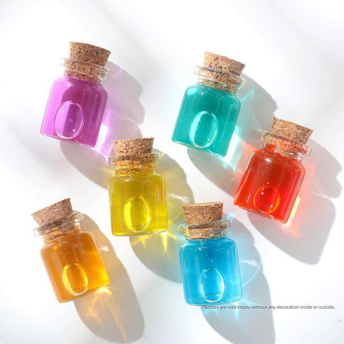 Magic Season Decorative Glass Bottles, 12 Pcs / 0.17 fl oz.