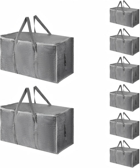 SummitFlare 8 Pack-Extra Large Heavy Duty Moving Bags - Waterproof Storage Totes with