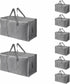 SummitFlare 8 Pack-Extra Large Heavy Duty Moving Bags - Waterproof Storage Totes with