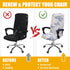 smiry Stretch Printed Computer Office Chair Covers, Removable Washable Anti-Dust Spandex Chair Protector