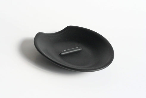 Crack'em Egg Cracker & Spoon Rest (Jet Black) - Perfectly Cracks Eggs & Contains Messes, Easy to Use