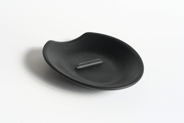 Crack'em Egg Cracker & Spoon Rest (Jet Black) - Perfectly Cracks Eggs & Contains Messes, Easy to Use