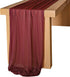 Lookein Burgundy Chiffon Table Runner 10 Feet, Sheer Wedding Table Cloth 29x120 Inches Rustic Decorations