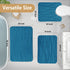 Buganda Bathroom Rug Mat 24x16, Extra Soft Peacock Blue Bath Mats, Non-Slip, Machine Washable for Floor
