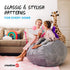 Creative QT Stuff ’n Sit Large 33’’ Bean Bag Storage Cover for Stuffed Animals & Toys, Purple Unicorn Bedroom Organizer