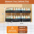 Mystozer 8.26''Wx10.62''Dx8.66''H, 2 Packs-2 Pull Out Spice Rack Organizer for Cabinet, Slide Out Spice Racks