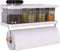 Magnetic Spice Rack Organizer Single Tier Refrigerator Shelf, Easy to Install for Spices, Jar of Olive Oil (White, With