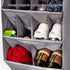 14 600D 6 Over the Door Shoe Organizer, Pockets Hanging Shoe Storage Rack with Large Deep Pockets, Oxford Fabric Grey