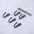 Yetaha 20PCS Wall Mounted Hooks with 40 Screws, Double Holes Towel Robe Hat Coat Hook for Kitchen, Bathroom, Bedroom,