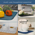 S&T INC. XL Dish Drying Mat 18” x 24” Absorbent Microfiber Kitchen Counter Pad in Pewter Grey Trellis
