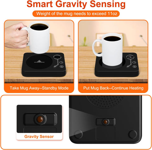 3 130/150/170, Coffee Mug Warmer, CEROBEAR Mug Warmer for Desk Temperature Control Cup Warmer with Auto Shut Off