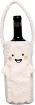 Pearhead Sherpa Wine Bottle Gift Bag, Ghost Design, Funny Fall Housewarming Ideas, Halloween Party