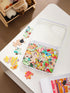 3PCS CoiiJoii Large Clear Hard Shell Zippered Case, Diaper Bag Organizing Pouches, Waterproof Cosmetic Bag, Kid's Toy
