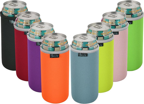 Beautyflier Pack of 8 Anti-Slip 24oz Embossed Neoprene Water Bottle Insulator Sleeve 24