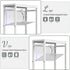 3-Tier End Table for Small Space, Narrow Side Table with Magazine Holder,Small Nightstand, Skinny Snack Couch Table