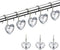 Actpe Decorative Crystal Heart Shape Shower Curtain Hooks, Pack of 12 Rust Resistant Bling Holders
