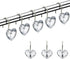 Actpe Decorative Crystal Heart Shape Shower Curtain Hooks, Pack of 12 Rust Resistant Bling Holders