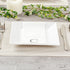 15.8 7.9 Inch 50 Luxenap X Linen-Feel Guest Towels, Lettered Hand Towels - Silver Letter 'C', Sans Serif Font, White