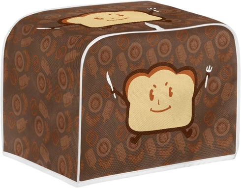 Cartoon Toast Toaster Cover, Waterproof Bread Toaster Oven Cloth with Top Handle, Dust & Fingerprint Protection