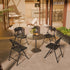 Bonnlo 2-Pack Black Plastic Folding Chairs, Portable Seat with Sturdy Steel Frame for Indoor & Outdoor Use, Perfect