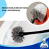 MR.SIGA Toilet Plunger and Bowl Brush Set with Holder, Heavy Duty Toilet Brush and Plunger for Bathroom Cleaning, Black